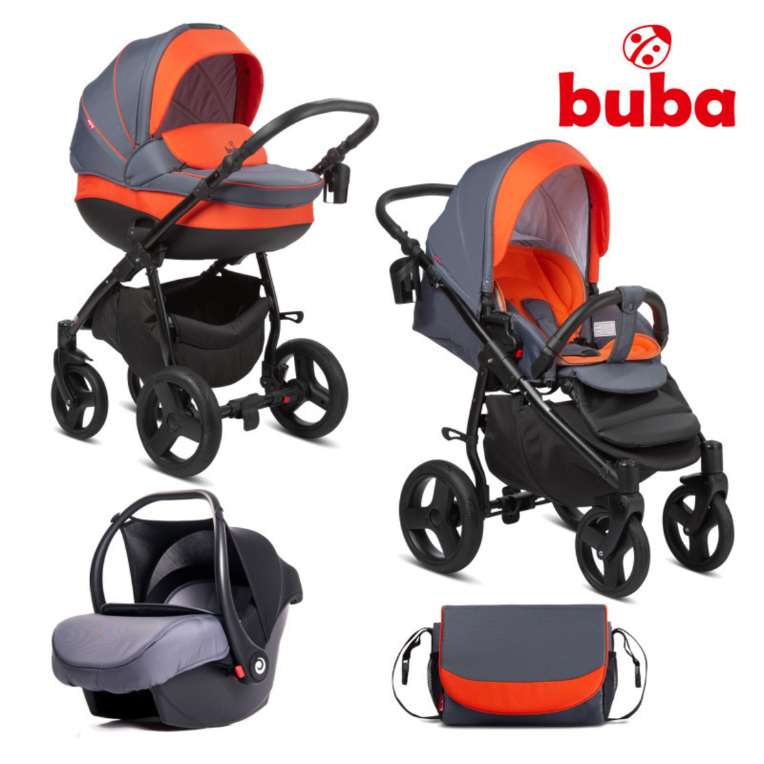  Бебешка количка 3в1 Buba Bella, Orange, Нарушена опаковка 
