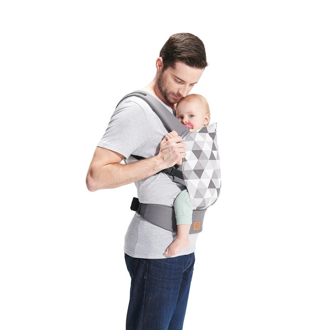  Ергономична раница за бебе KinderKraft NINO, Сиво 