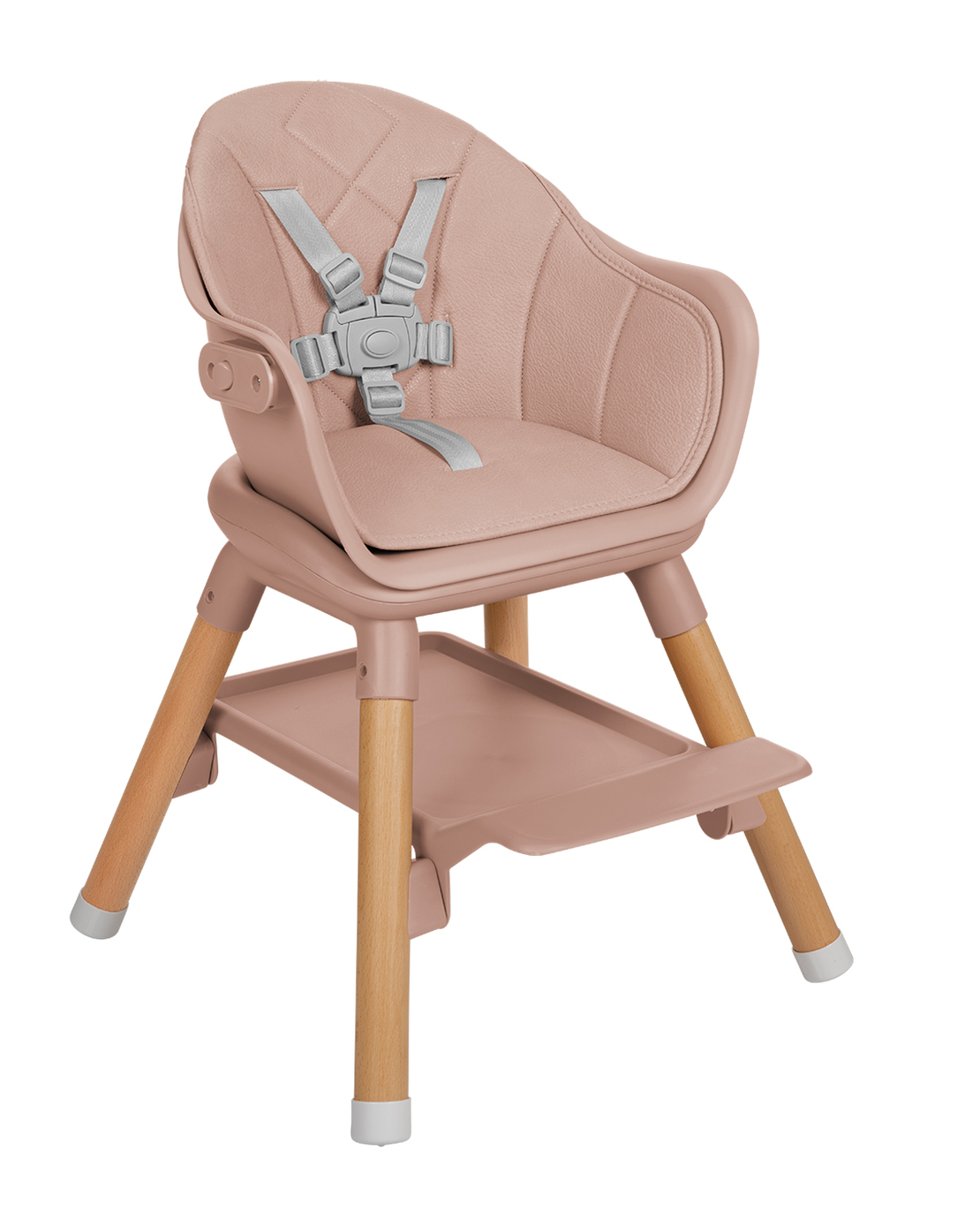 KikkaBoo Стол за Хранене 6в1 Woody Pink 2024