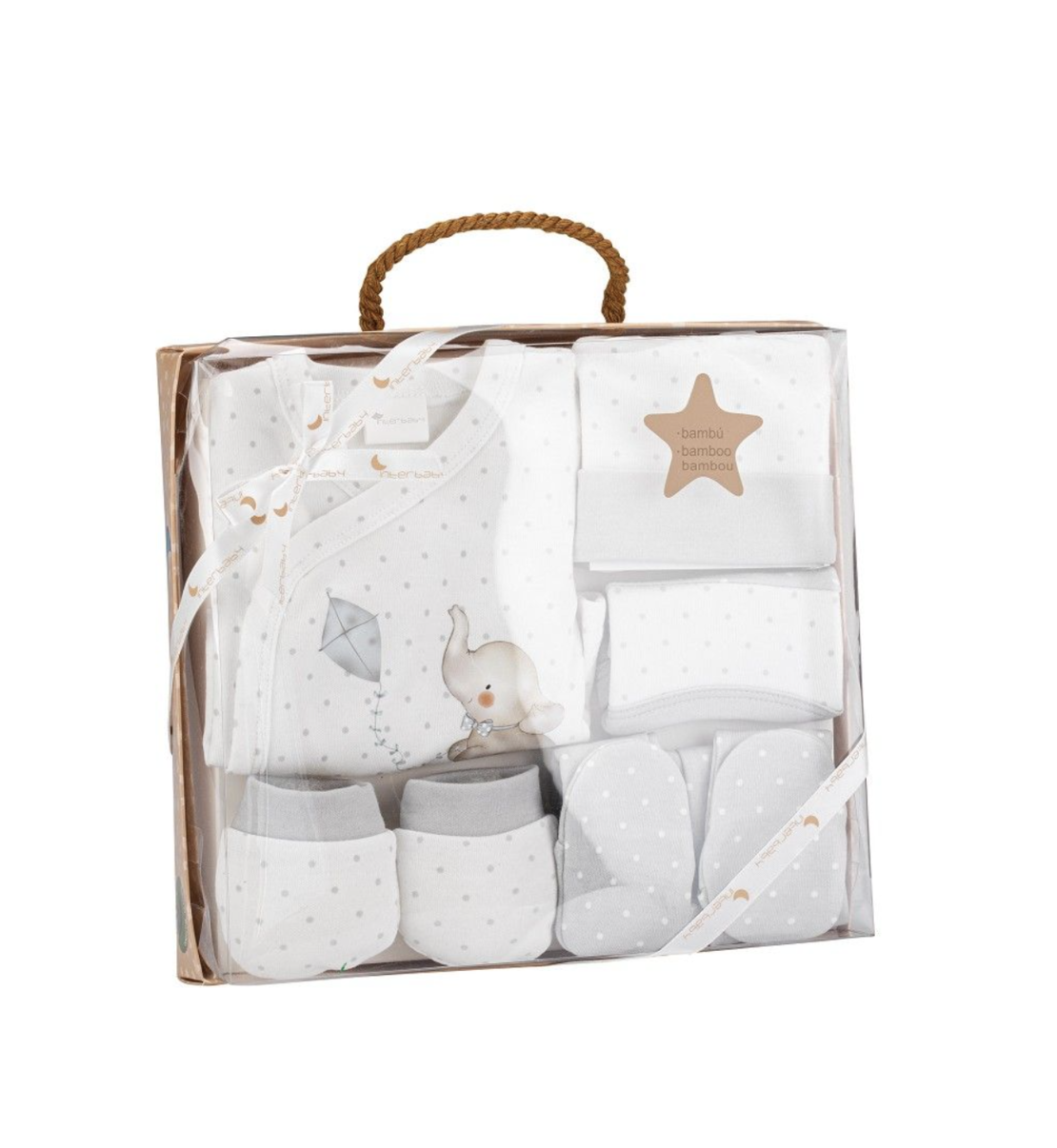 Interbaby Детски Комплект за Изписване Сив 5 Части 0-6М+ DSET03