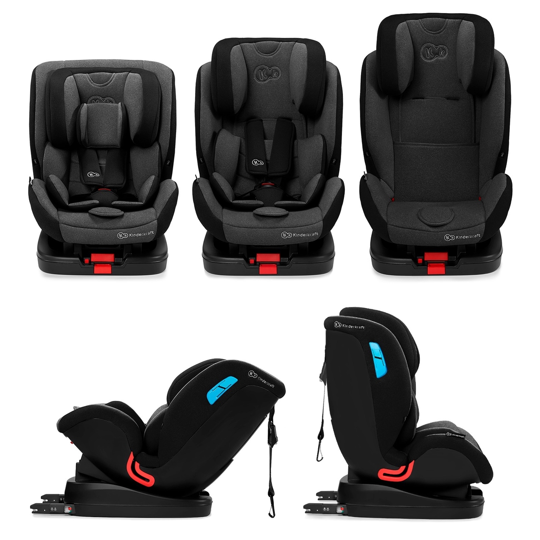  Столче за кола KinderKraft Vado, IsoFix, 0 - 25 kg, Черно 