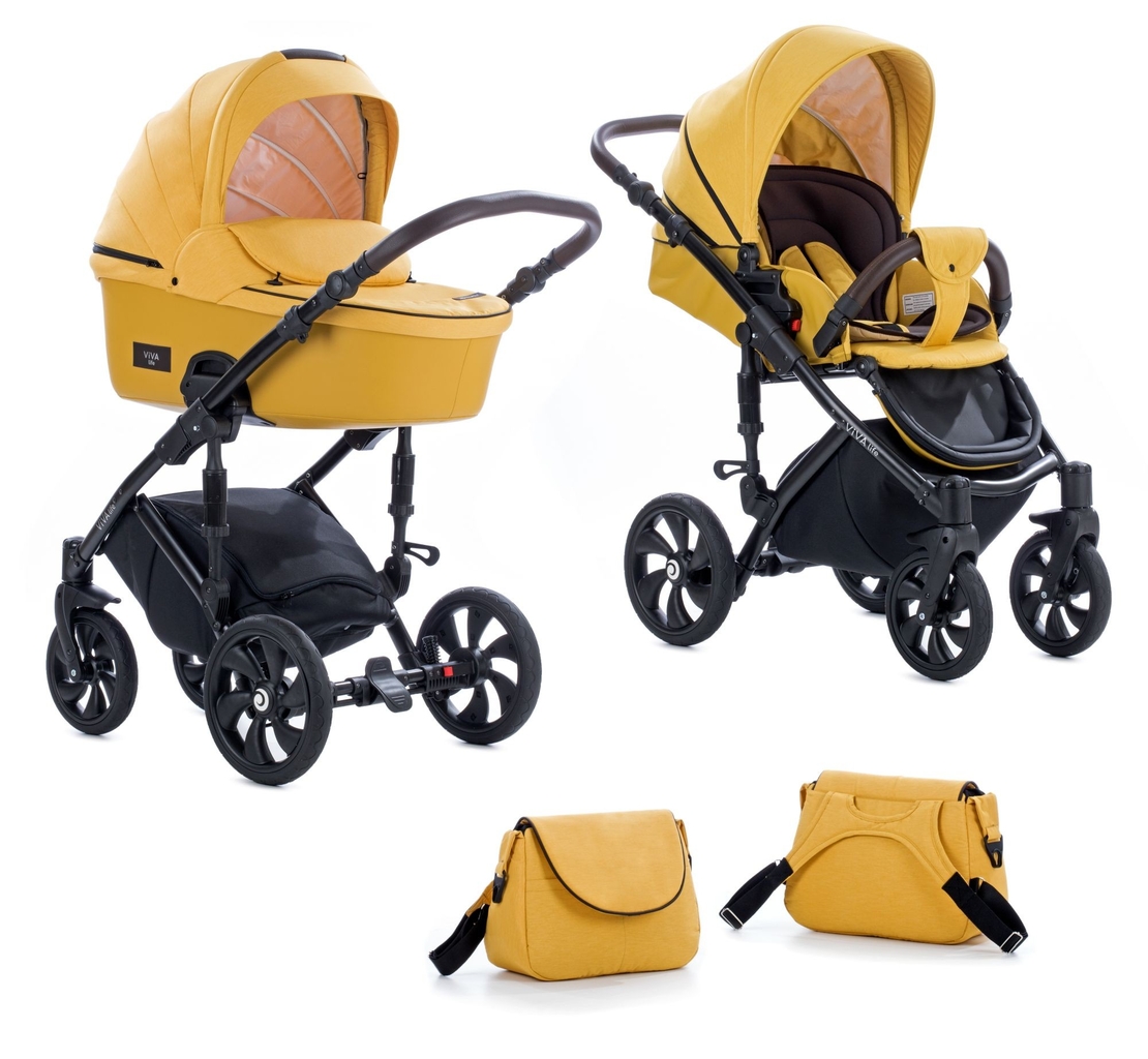 Tutis Viva Life Yolk Yellow 075 Комбинирана Детска Количка 2 в 1