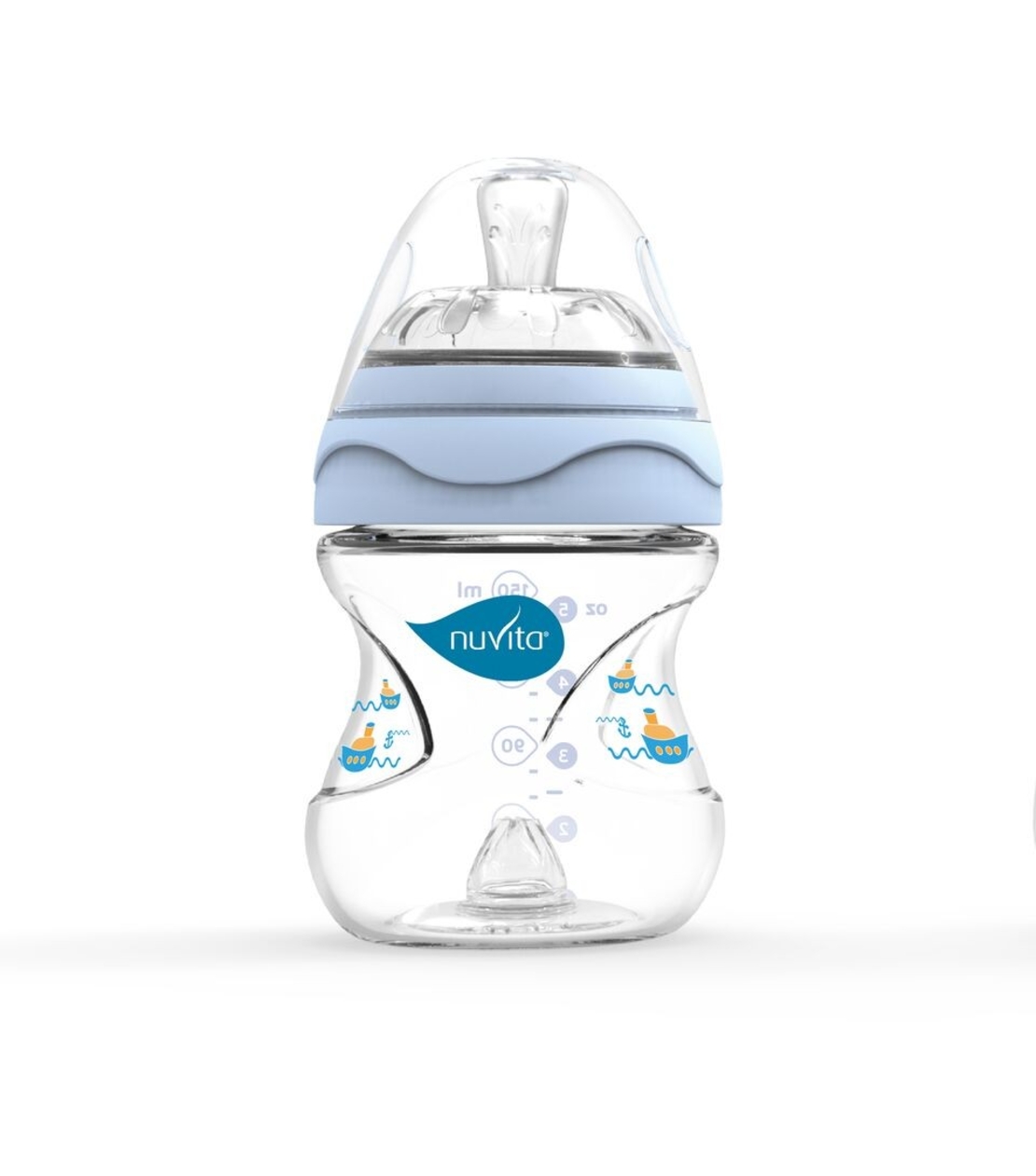  Шише за хранене 6010 Nuvita Mimic, 150 мл, Синьо 