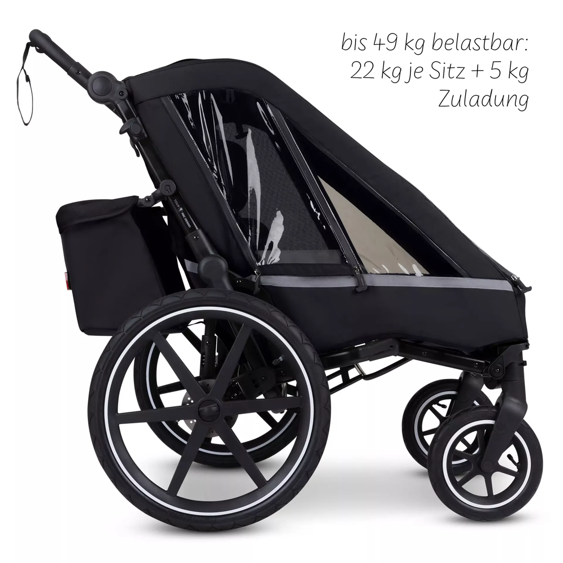 ABC Design Детска Количка за Колело Bicycle Trailer Tour Ink with 2 Comfort Seats & Air Wheels