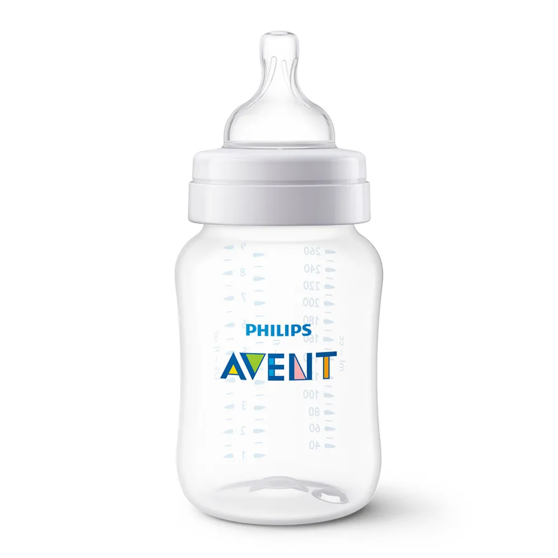 Philips Avent SCY103/01 Шише за Хранене Anti-Colic 260 мл с Биберон със Сила на Потока 2 от 1м+