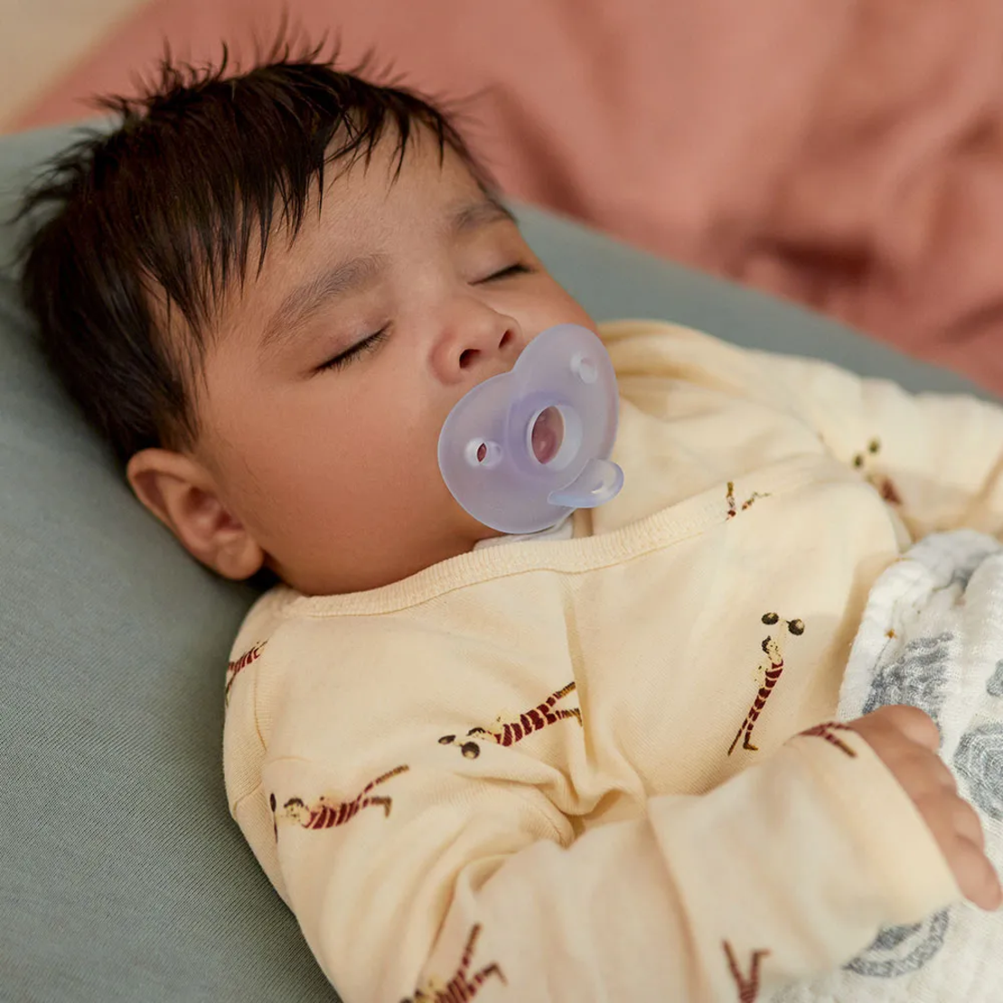 Philips Avent SCF099/26 Комплект от 2 Броя Ортодонтични Силиконови Залъгалки SOOTHIE 0-6м+ Сини в Кутия за Стерилизиране