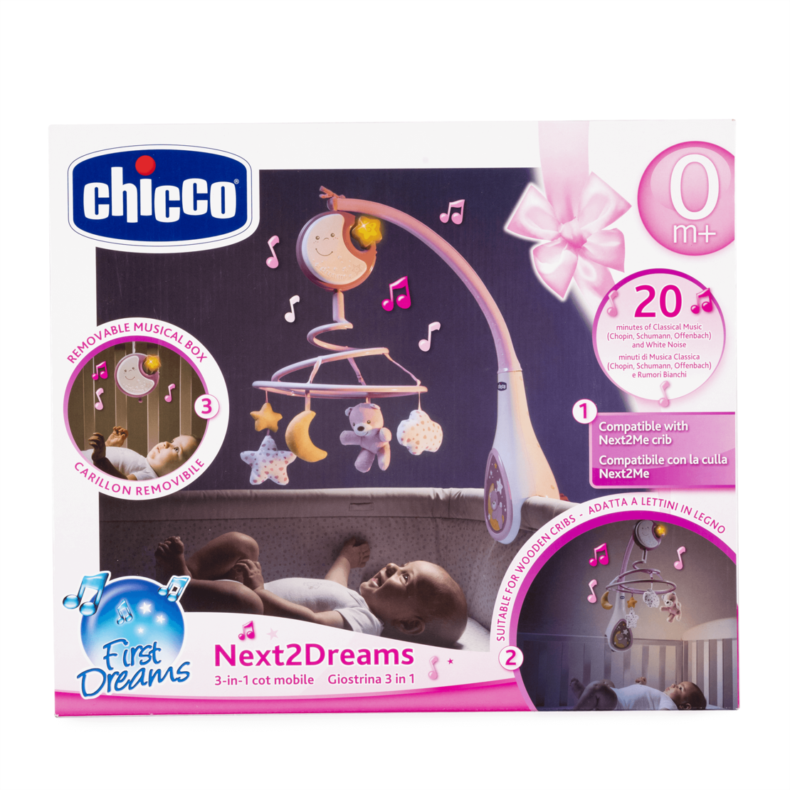 CHICCO Next 2 Me dreams въртележка Розова