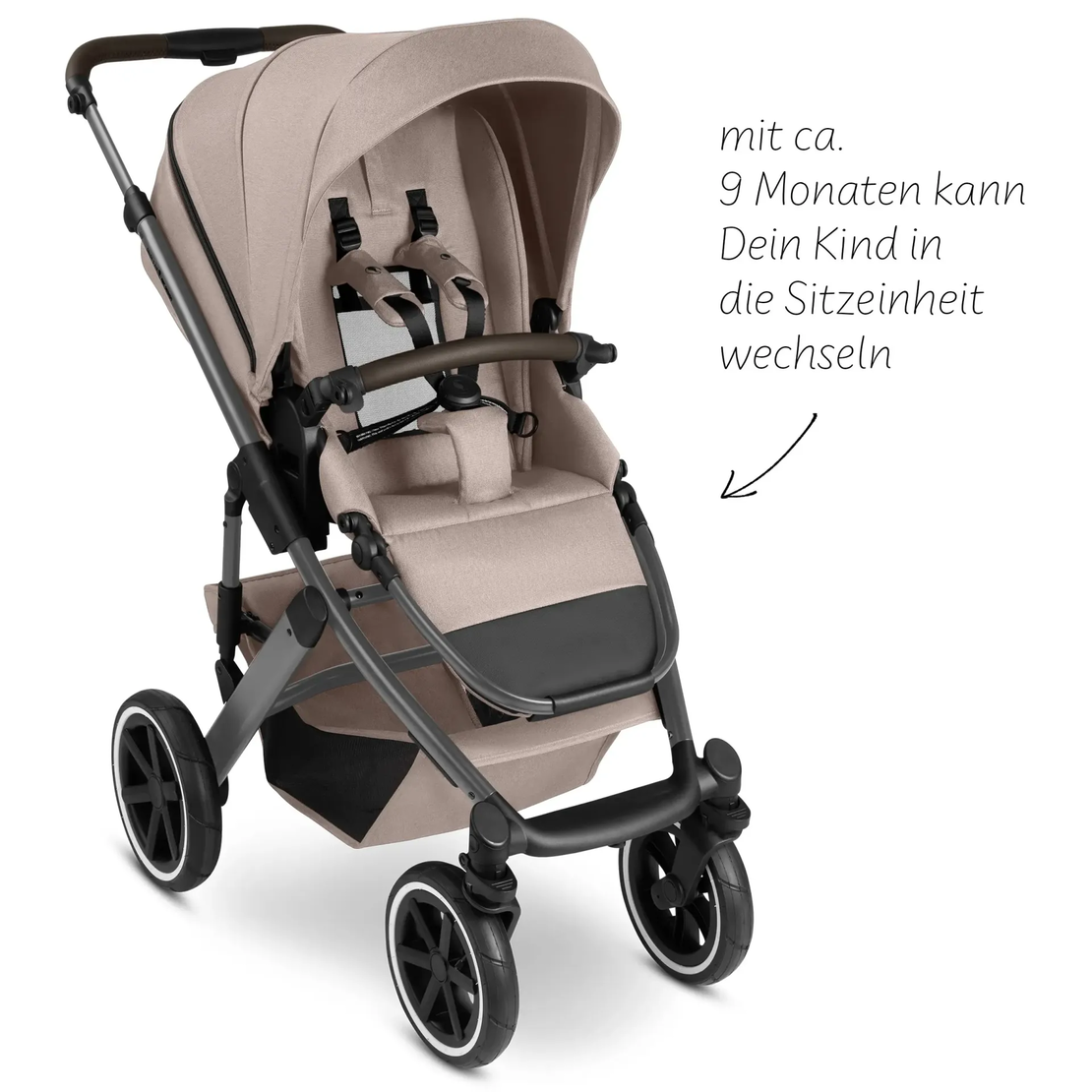 ABC Design Salsa 5 Air Camel Комбинирана Детска Количка 2 в 1