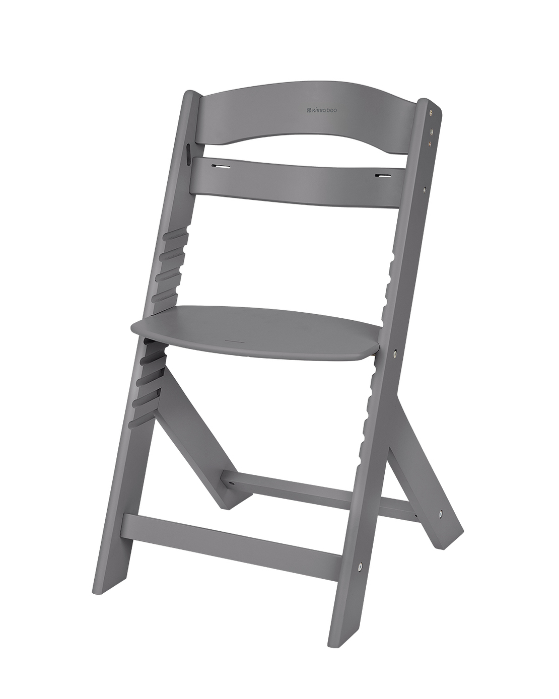 KikkaBoo Дървен Стол за Храненe Nordy Dark Grey