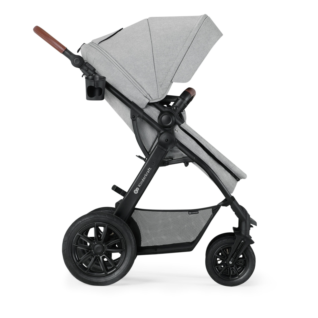 Количка KinderKraft Xmoov 2023, 3в1, Светло сива