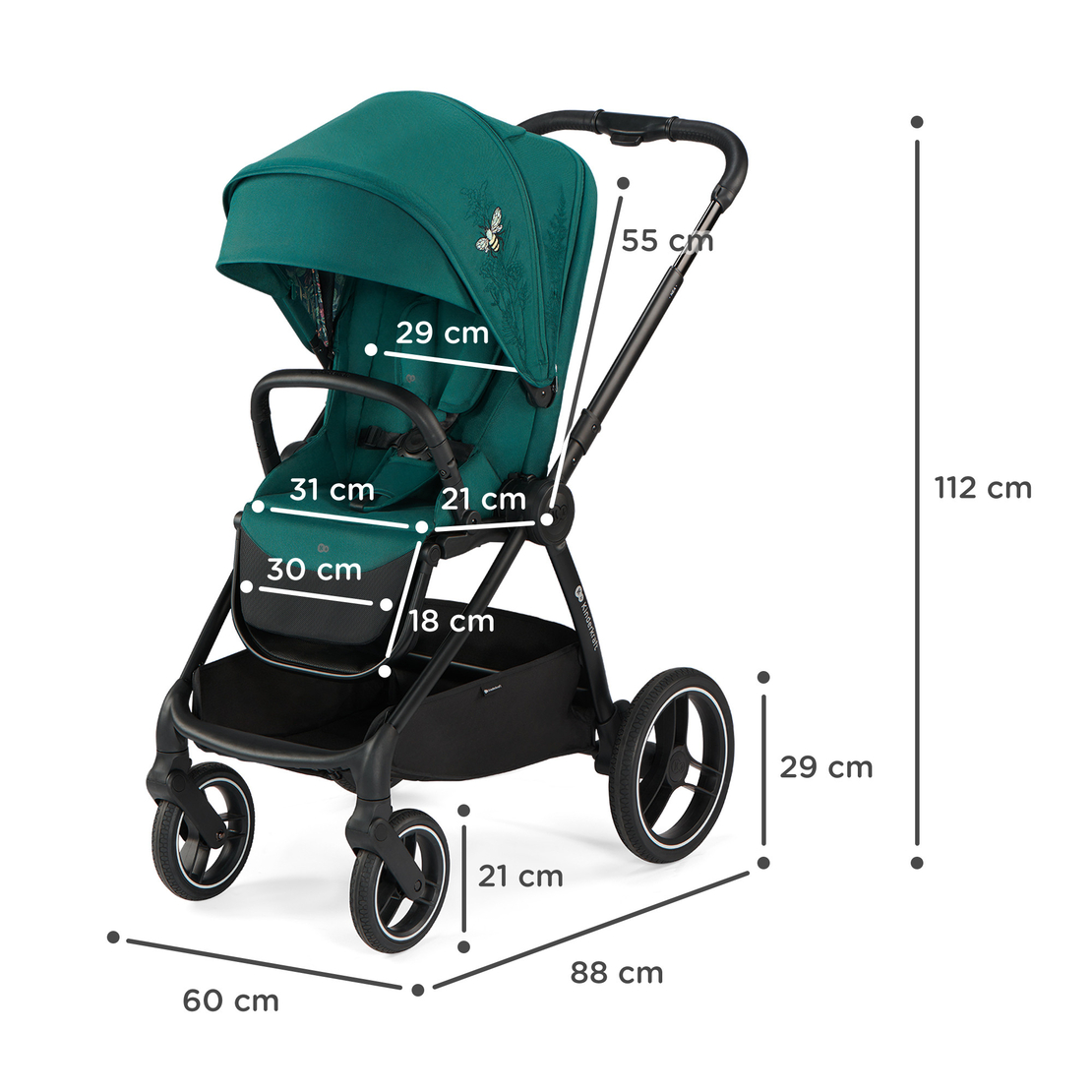 Бебешка количка Kinderkraft NEA 2в1 Nature Vibes