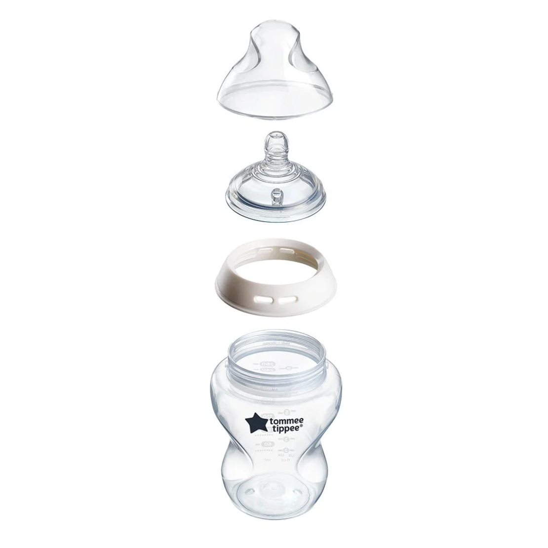 Tommee Tippee Natural Start САМОСТЕРИЛИЗИРАЩО 150 мл. Бебешко шише за хранене с биберон с бавен поток 0м+ (1 капка)