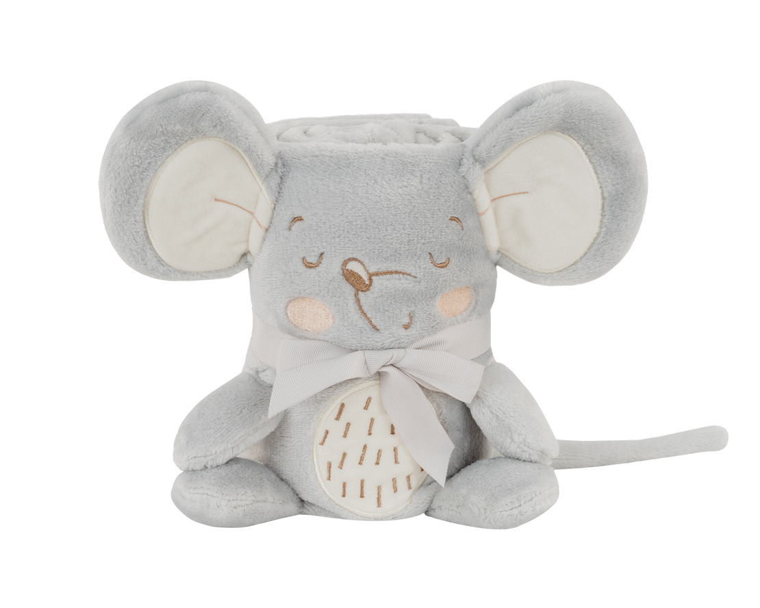 KikkaBoo Бебешко одеяло с 3D бродерия Joyful Mice