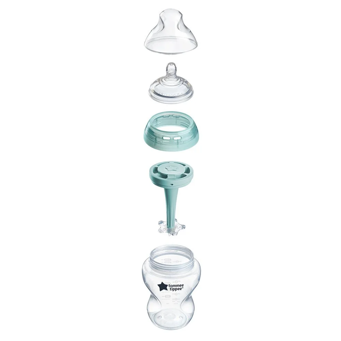 Tommee Tippee Advanced Anti-Colic+ 150 мл. 0м+ Самостерилизиращо се шише за хранене с иновативна система за намаляване на коликите
