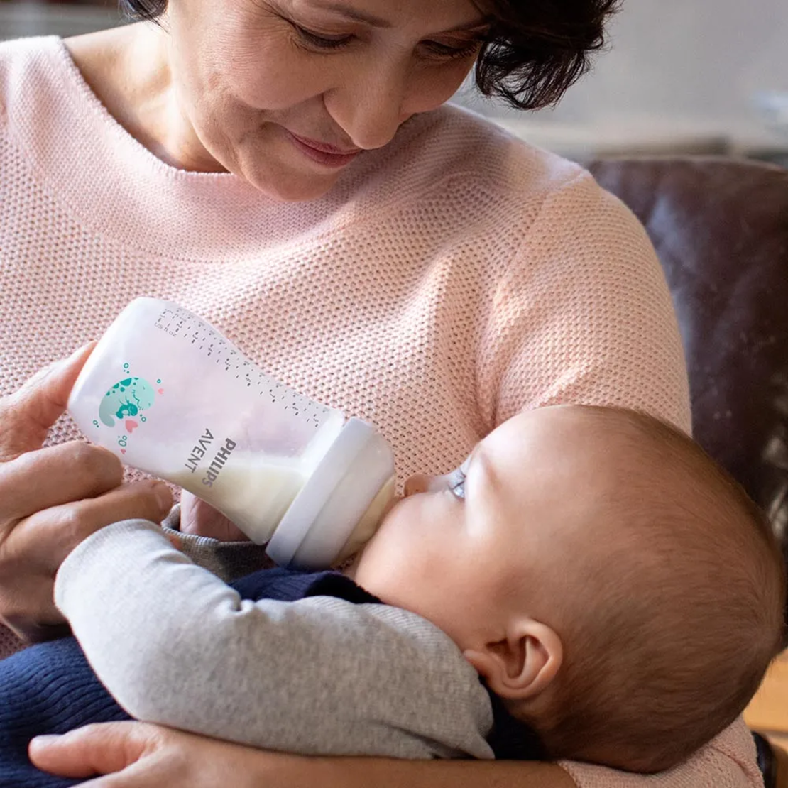 Philips Avent КОМПЛЕКТ за Бебе Natural Response 3.0 Шишета РР 2 х 260мл + 2 х Залъгалки (0-6) Море