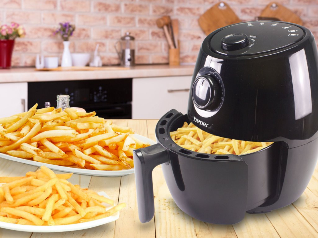  Фритюрник Beper Air Fryer 2 л, черен 