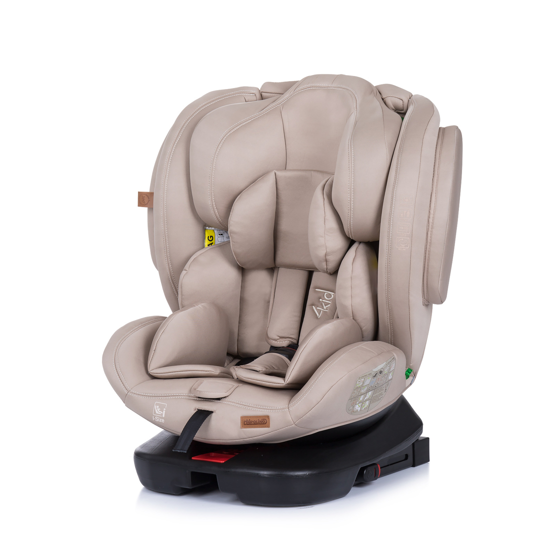 Chipolino  Столче кола 360 I-size ISOFIX 40-150 cm 4 Kids Хумус