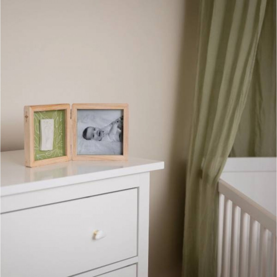 Petit ARTichaut Двойна Дървена Рамка за Бебешки Отпечатък и Снимка Olive Tree