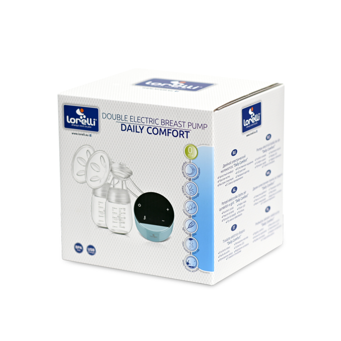 Lorelli  Двойна Електрическа Помпа за кърма Daily Comfort  Бял цвят