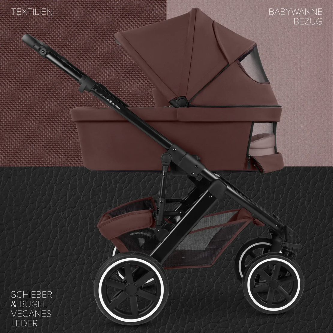 ABC Design Salsa 5 Air Umbra Комбинирана Детска Количка 2 в 1