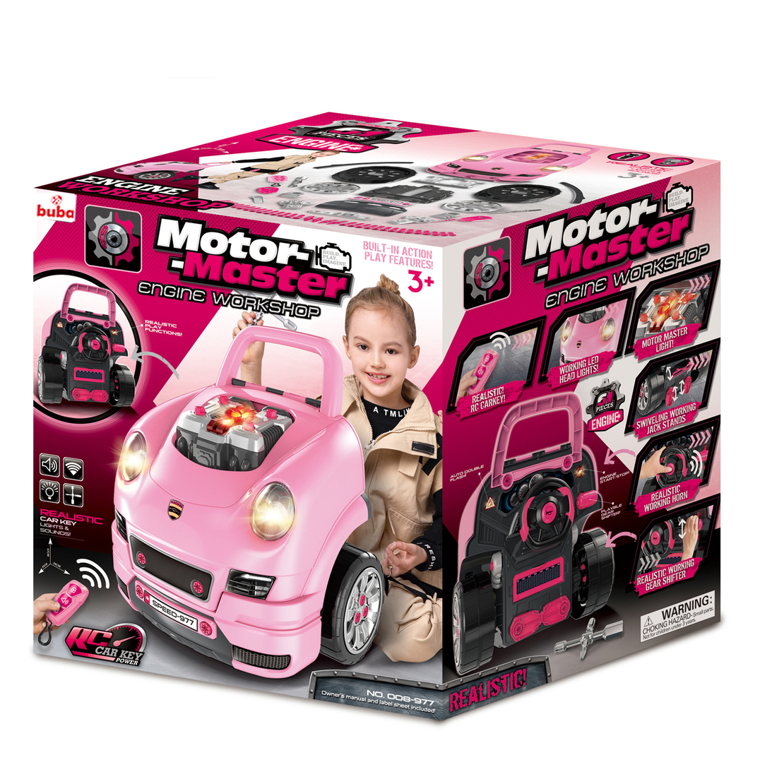  Детски интерактивен автомобил/игра Buba Motor Sport, 008-977 розов 