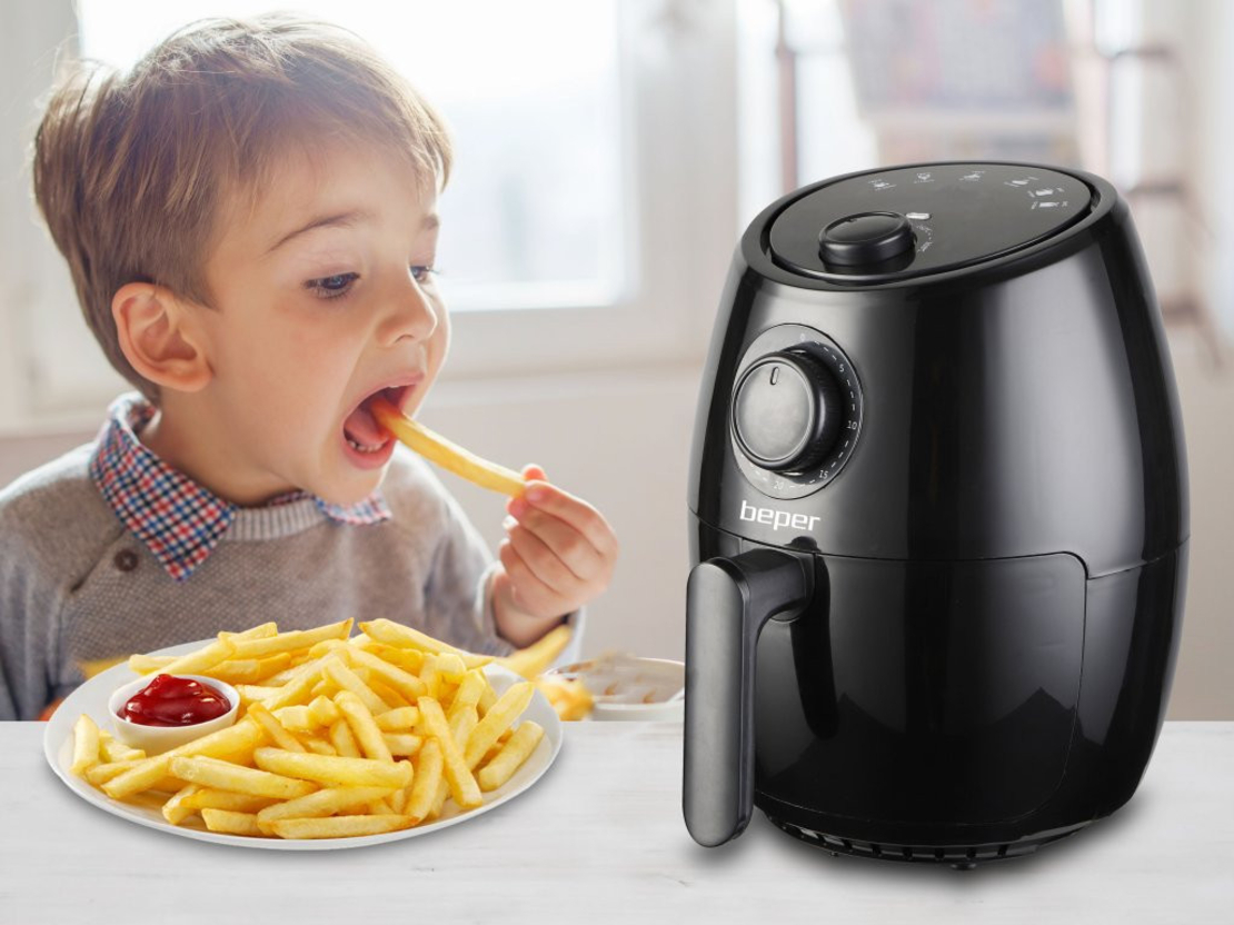  Фритюрник Beper Air Fryer 2 л, черен 