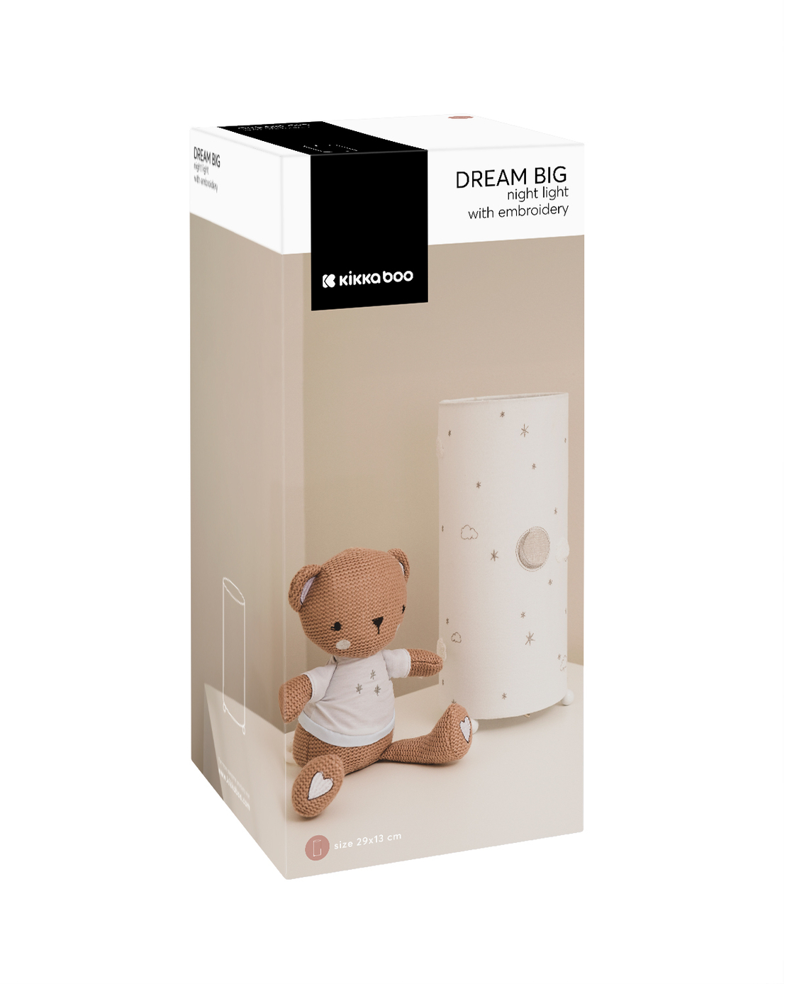 KikkaBoo Нощна Лампа с Бродерия Dream Big Beige 31108030063
