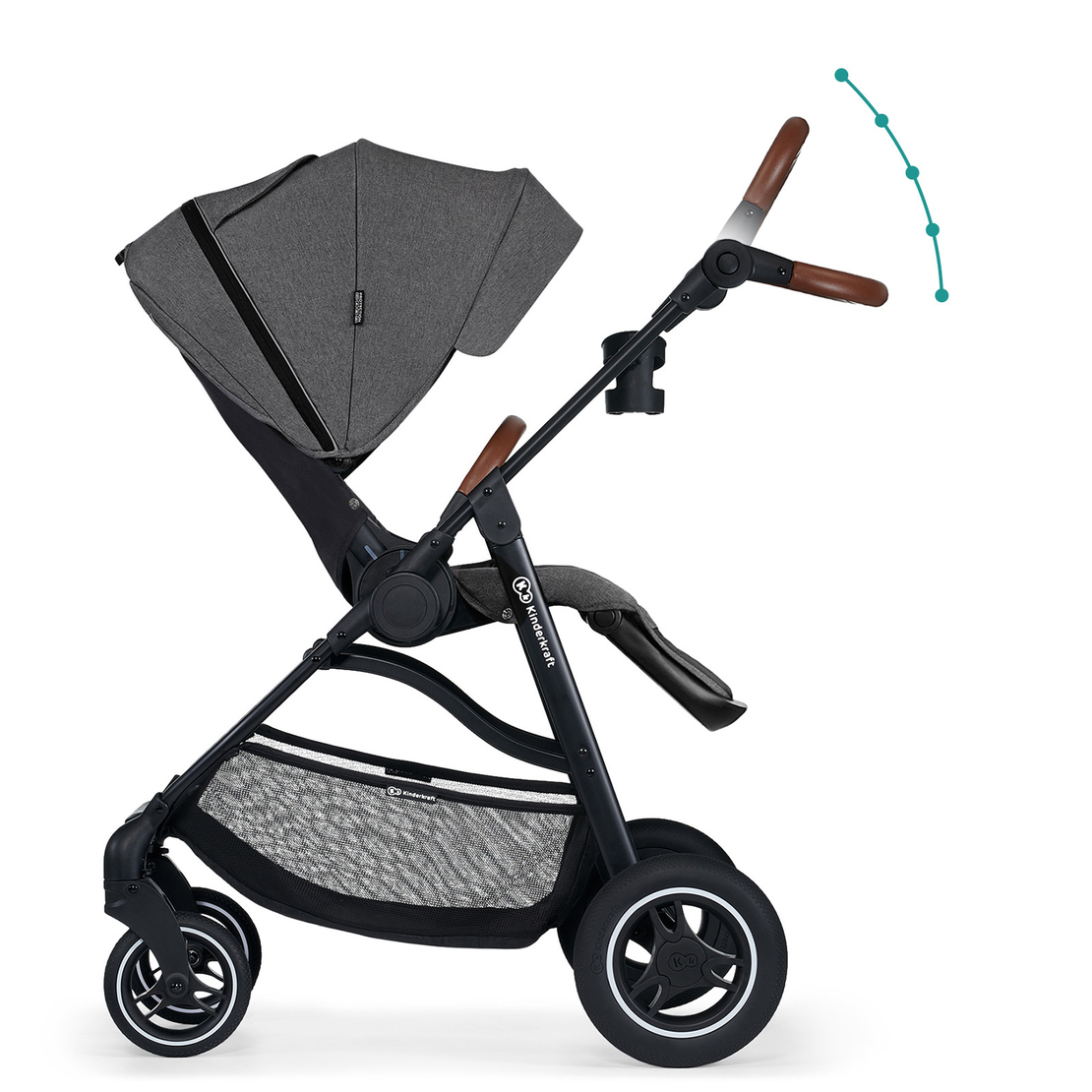  Бебешка количка KinderKraft ALL ROAD, сива 