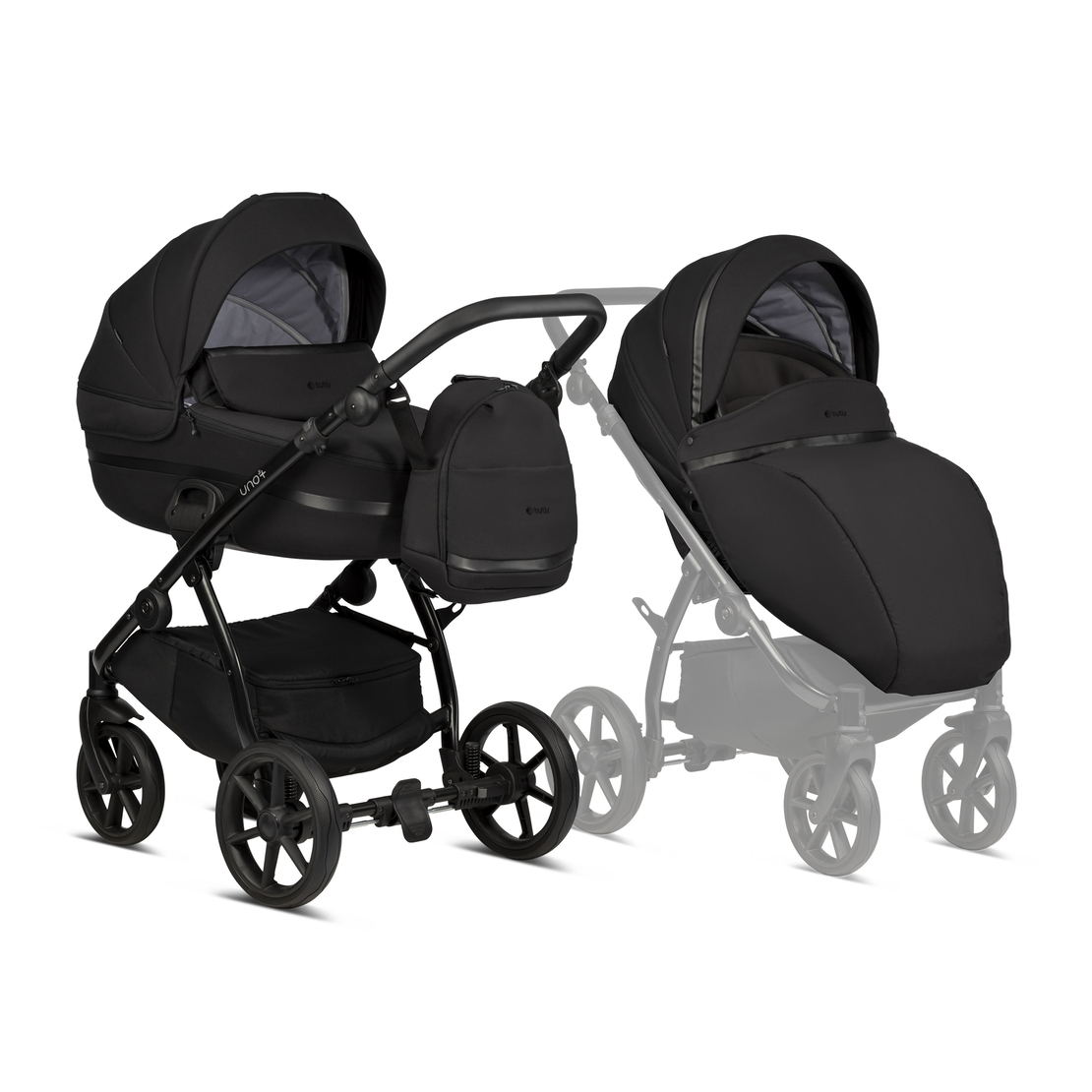 Tutis Uno5+ Charcoal 100 Комбинирана Детска Количка  2 в 1