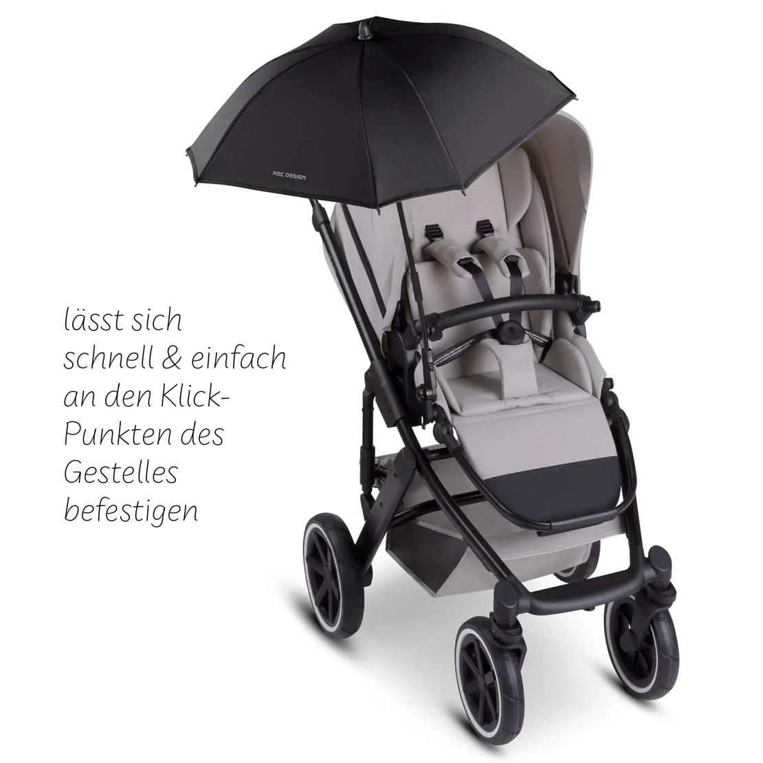 ABC Design Чадър за Детска Количка Parasol Sunny for Stroller Coal