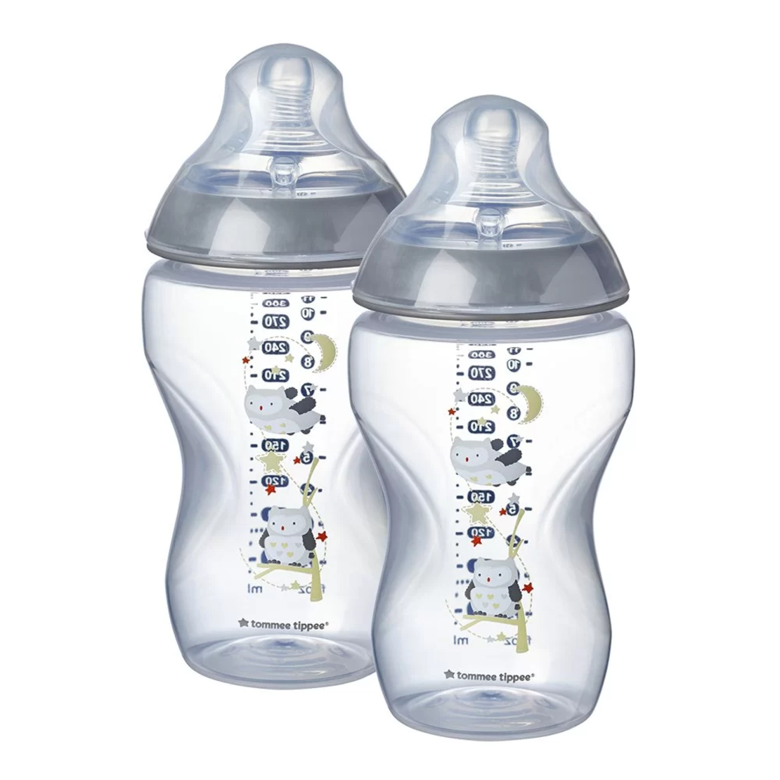 Tommee Tippee ШИШЕ ЗА ХРАНЕНЕ EASI VENT 340 ml 3м+, 2бр. ДЕКОР, МОМЧЕ/БУХАЛИ