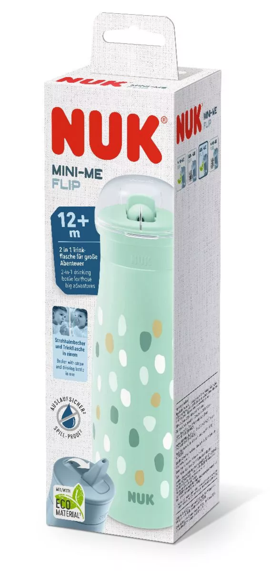 NUK Детска Чаша MINI ME FIP PP 450мл Зелена с Точки 12+ месеца