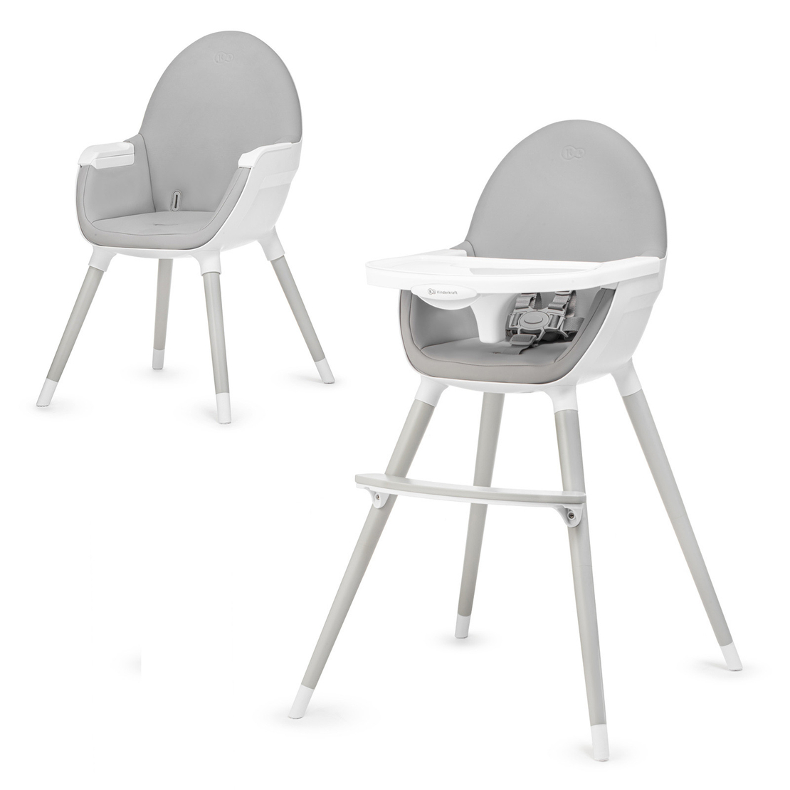  Столче за хранене 2 в 1 KinderKraft FINI, All grey 
