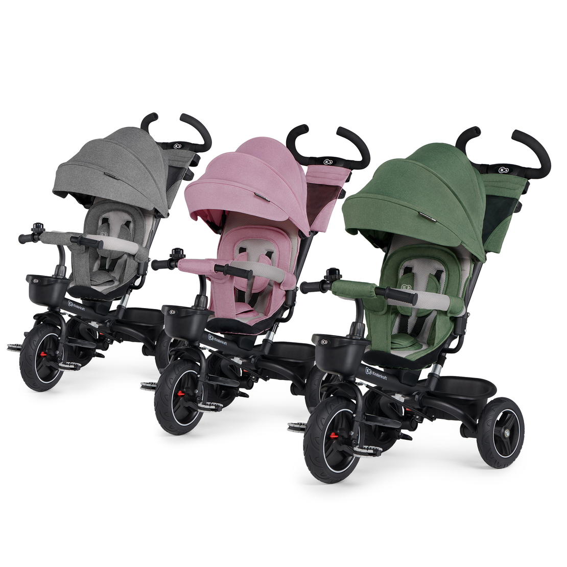  Триколка Kinderkraft SPINSTEP, зелена 