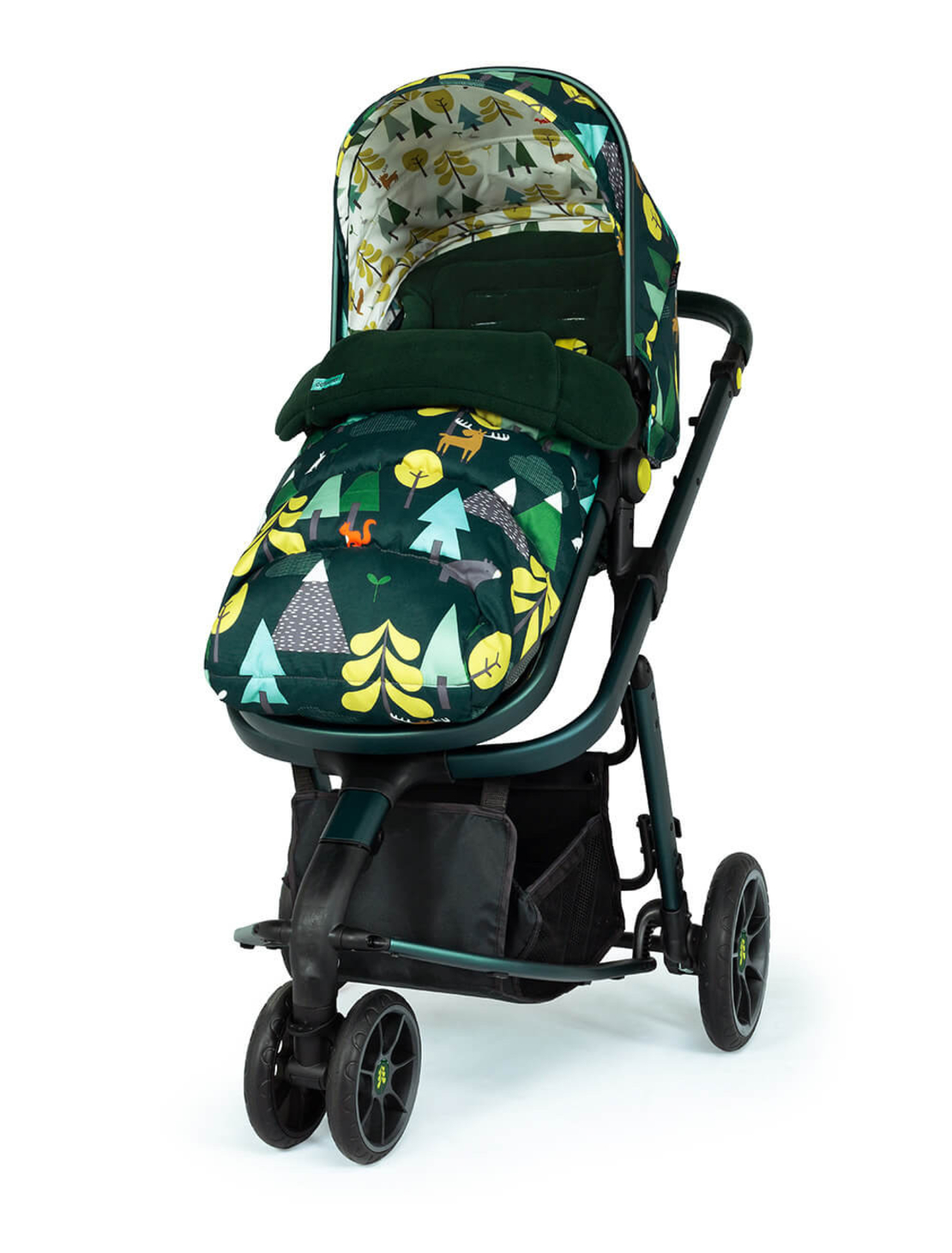 Комплект количка Cosatto Giggle 3 Into the wild 5в1, i-Size база и чувалче за крака