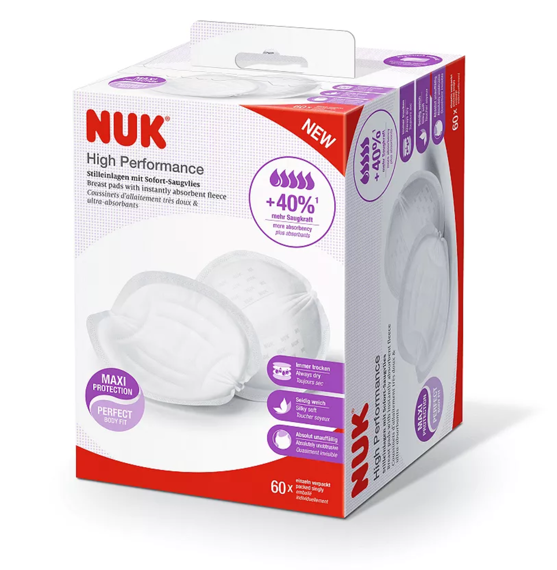 NUK Подплънки за Кърмачка Hihg Performance 60  броя
