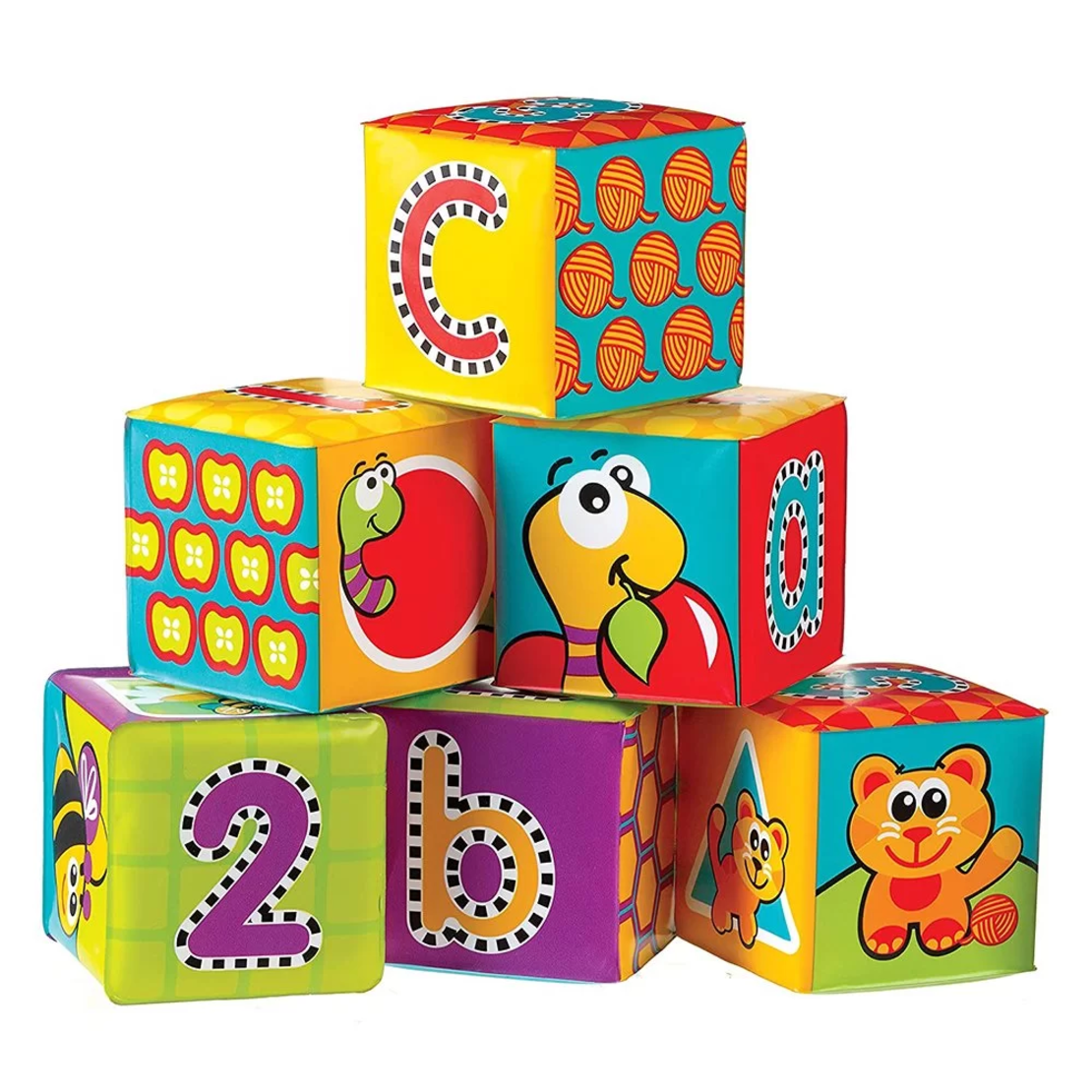 PLAYGRO МЕКИ КУБЧЕТА ЗА БАНЯ РАЗЛ.ЦВЕТОВЕ (6БР./ОП.) 6М+