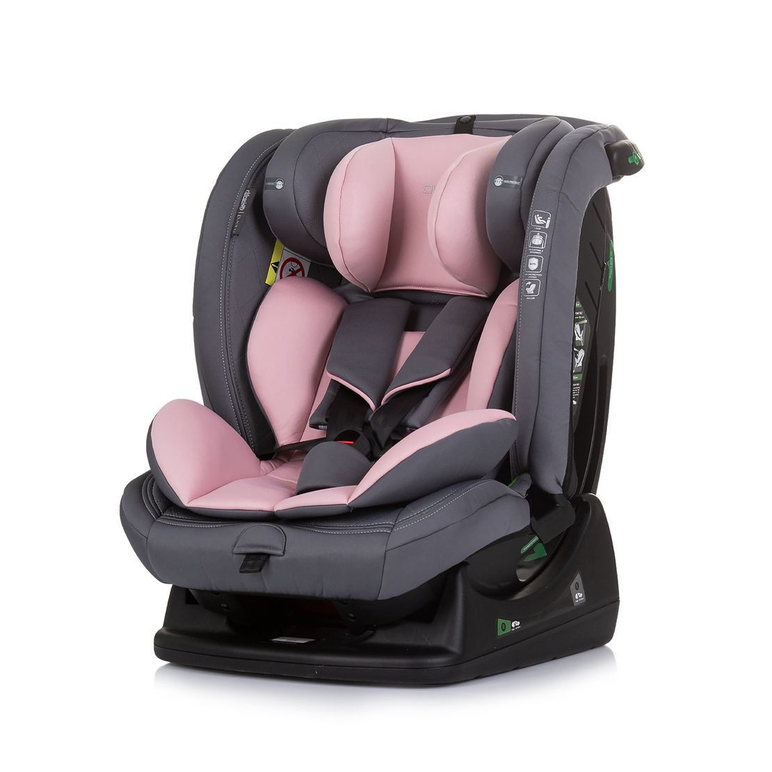 Chipolino  Столче за кола 40-150 cm I-SIZE АВИАТО Фламинго