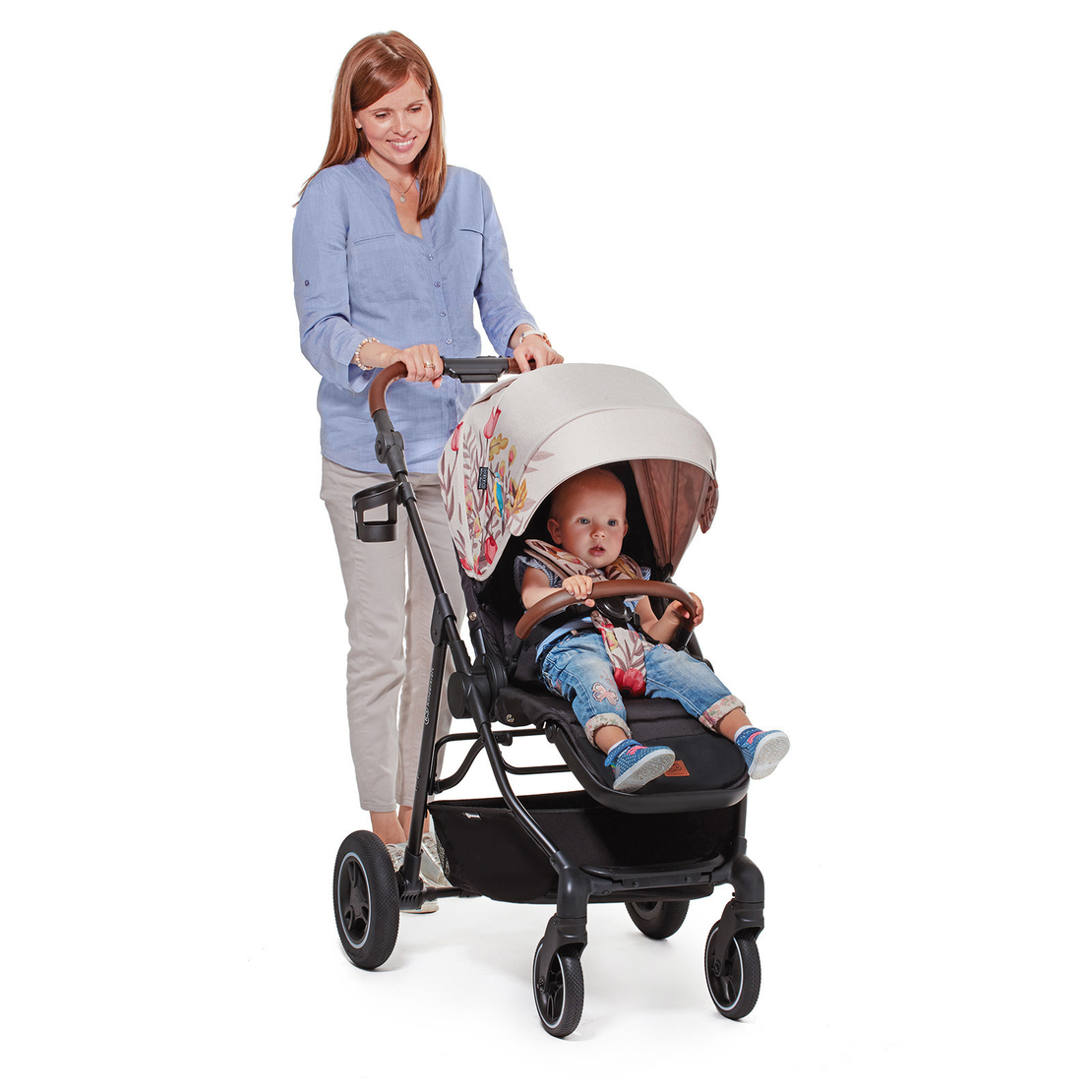  Бебешка количка KinderKraft ALL ROAD, птици 