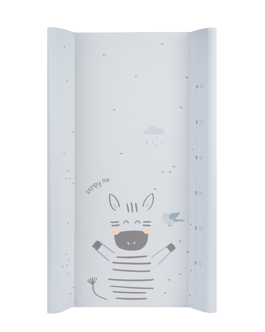 KikkaBoo Твърда PVC Подложка за Повиване 80х50см Stripy Friends