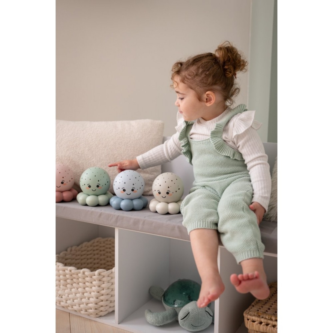 Cloud B Нощна Лампа Twinkles To Go Octo Pastel Blue