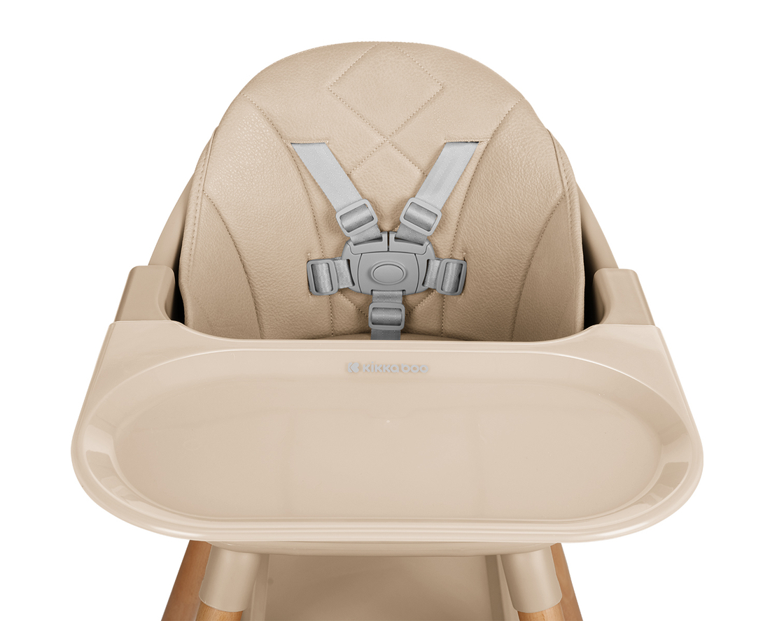 KikkaBoo Стол за Хранене 6в1 Woody Beige 2024