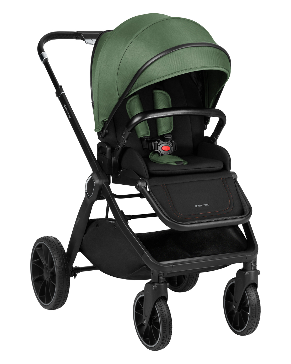 KikkaBoo Комбинирана Количка 2в1 с Кош за Новородено Tiffany Army Green 2024