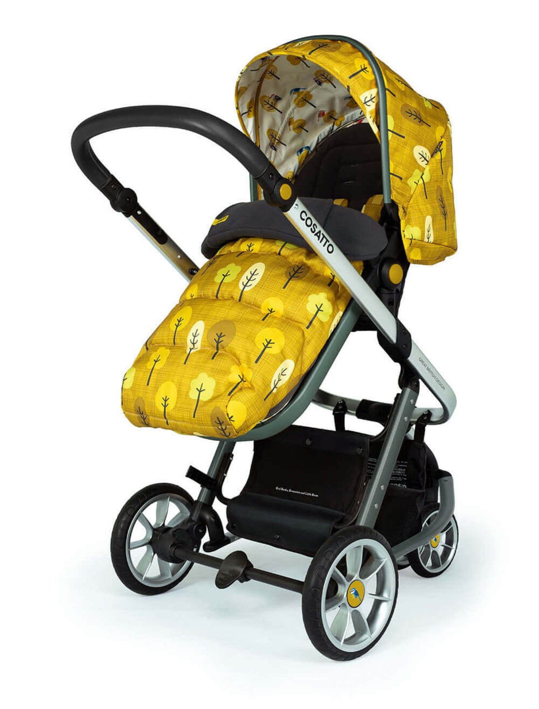 Комплект количка Cosatto Giggle 3 Spot the birdie 5в1, i-Size база и чувалче за крака