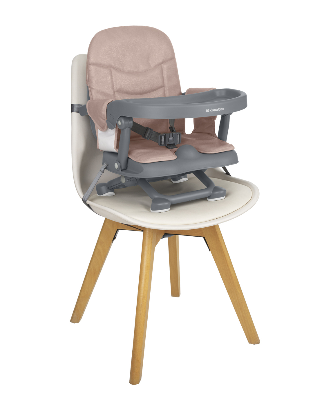 KikkaBoo Седалка за Хранене Повдигаща Pappo Pink 2025