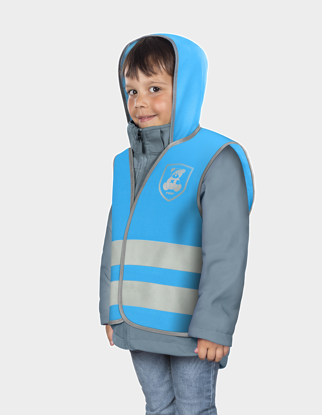  Светлоотразителна жилетка Reer MyBuddyGuard, Синя 