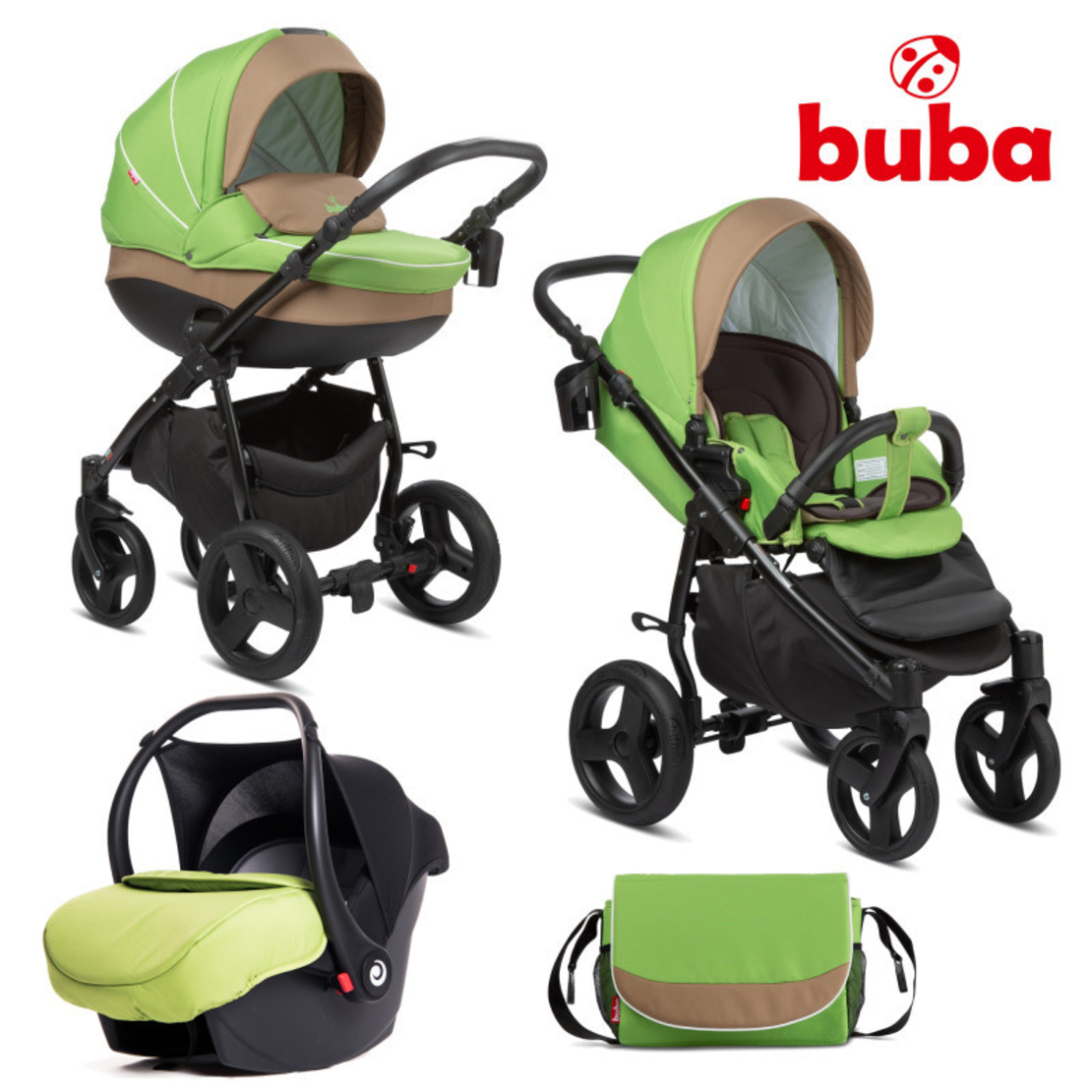  Бебешка количка 3в1 Buba Bella, Green нарушена опаковка 