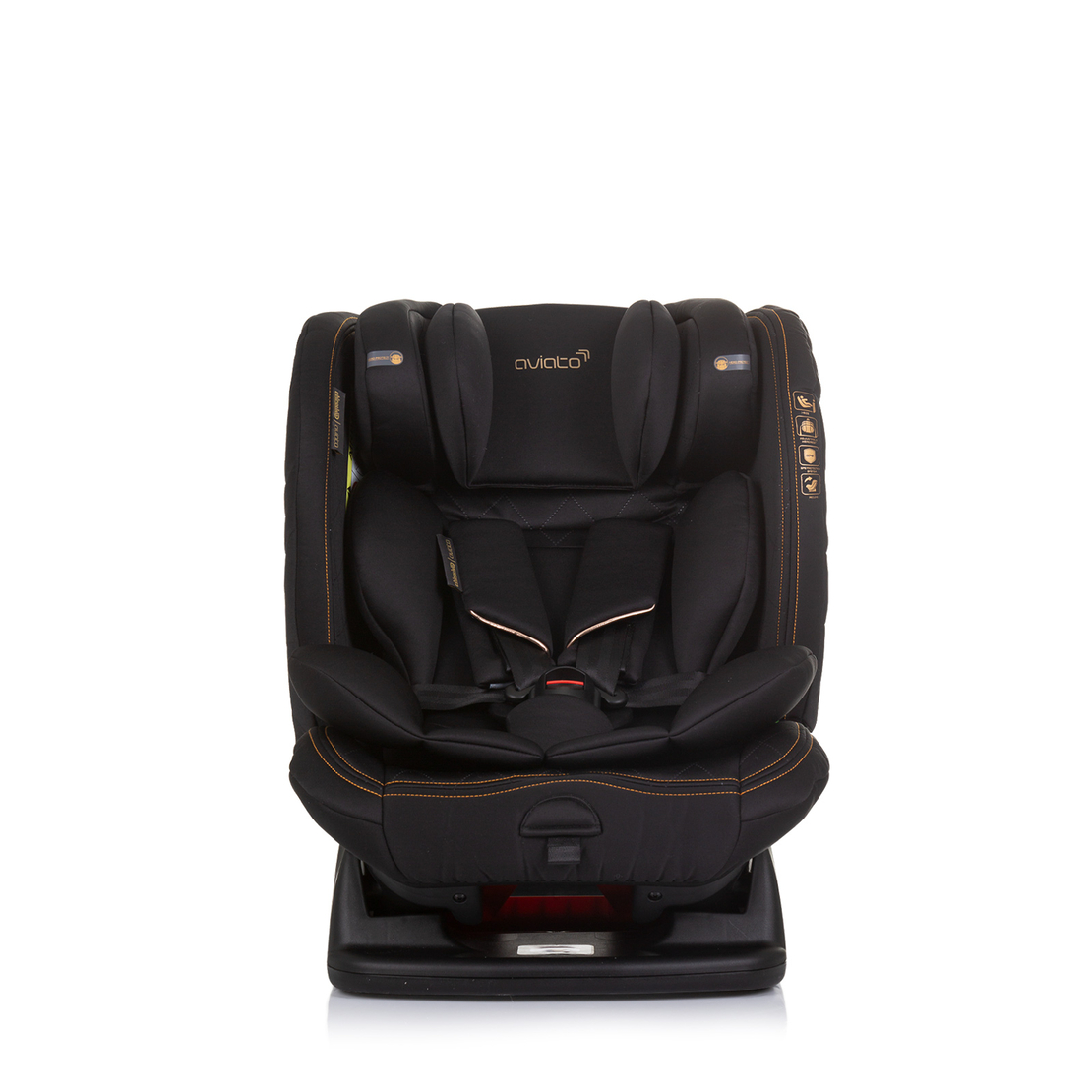 Chipolino Столче за кола 40-150 cm I-SIZE АВИАТО Обсидиан