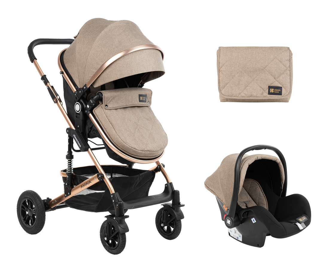 Комбинирана количка 3в1 с трансф.седалка Amaia Beige
