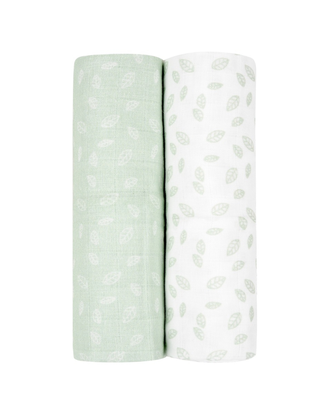 Комплект 2бр муселинови пелени 80х80 см Leaves Mint